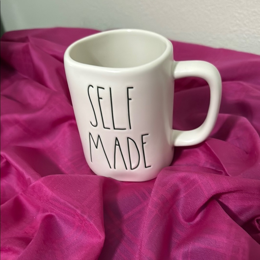 Rae Dunn White and Black Self Made Mug